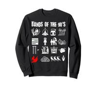 Funny Nerdy Iconic Alternative Rock Bands of the 90s White Sweatshirt