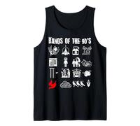 Funny Nerdy Iconic Alternative Rock Bands of the 90s White Tank Top