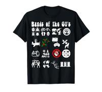 Funny Nerdy Iconic Pop Rock Bands of the 60s White T-Shirt