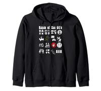 Funny Nerdy Iconic Pop Rock Bands of the 60s White Zip Hoodie