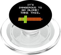 Funny Nerdy It's Dangerous to Go Alone Take This Video Game PopSockets PopGrip for MagSafe