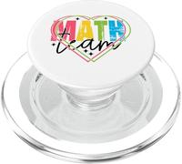 Funny Nerdy Math Team Hearts Teacher Black Text PopSockets PopGrip for MagSafe