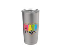 Funny Nerdy Math Team Hearts Teacher Black Text Stainless Steel Insulated Tumbler