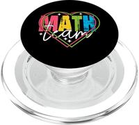 Funny Nerdy Math Team Hearts Teacher White Text PopSockets PopGrip for MagSafe