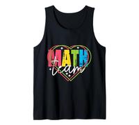 Funny Nerdy Math Team Hearts Teacher White Text Tank Top