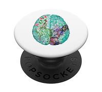 Funny Neuroscience Floral Anatomy Brain Nerve Neurologist PopSockets PopGrip: Swappable Grip for Phones & Tablets