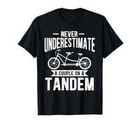 Funny Never Underestimate A Couple On A Tandem Bicycle T-Shirt
