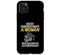 Funny Never Underestimate An Anthropology Woman Meme Design Case for iPhone 11 Pro Max