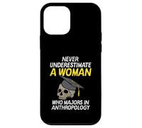 Funny Never Underestimate An Anthropology Woman Meme Design Case for iPhone 12 mini