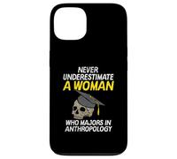 Funny Never Underestimate An Anthropology Woman Meme Design Case for iPhone 13