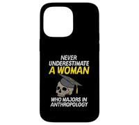 Funny Never Underestimate An Anthropology Woman Meme Design Case for iPhone 14 Pro Max