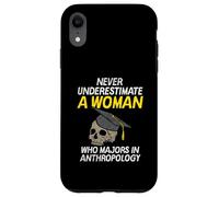 Funny Never Underestimate An Anthropology Woman Meme Design Case for iPhone XR