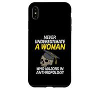 Funny Never Underestimate An Anthropology Woman Meme Design Case for iPhone XS Max