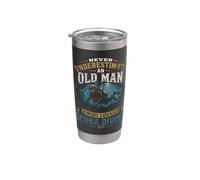 Funny Never Underestimate an Old Man Who Loves Scuba Diving Stainless Steel Insulated Tumbler