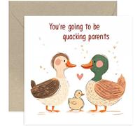 Funny New Baby Card for Expecting Parents - You'll Be Quacking Parents - Humorous Expecting Pun for Mummy and Daddy to be - Whitty Baby Shower Cards for Friends and Family