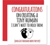 Funny New Baby Card Unisex, Tiny Human