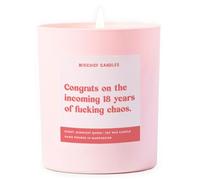 Funny New Baby Gift Pregnancy Mum Parenting Gifts Scented Soy Wax Pink Candle (Congrats On 18 Years of Chaos)