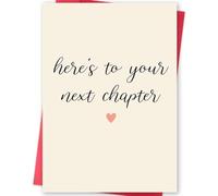 Funny New Chapter Card - New Job Congratulation Retirement Good Luck Goodbye Gift for Coworker Friend Men Women Him Her