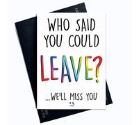 Funny New Job Card, Coworker Leaving, Good Luck, Congrats New Job Colleague Leaving Goodbye Leaving Job Funny Card Joke, Banter Office PC447
