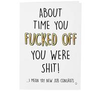 Funny New Job Card, Coworker Leaving, Good Luck, Congrats New Job Colleague Leaving Goodbye Leaving Job Funny Card Joke, Banter Office PC288