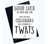 Funny New Job Card Leaving Cards Good Luck Rude Cheeky Joke Colleague Bye PC1100