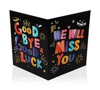 Funny New Job Congrats Card with Envelope, 11x17.3 Inch Farewell Gift Card Practical Coworker Leaving Farewell Card for Colleague Female Friends Coworkers (Colorful)