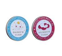 Funny New Parent Decision Coin - New Dad & Mum Gifts - Pregnancy Gifts for Expecting Moms - Stainless Steel Flip Coin for Baby Showers