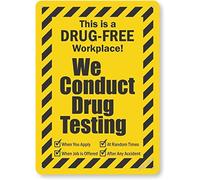 Funny New Warning This is A Drug Free Workplace! We Conduct Drug Testing Meta 8x6inch