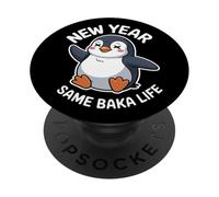 Funny New Year Same Baka Life Anime Penguin Kawaii Japan PopSockets Adhesive PopGrip