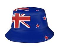 Funny New Zealand Flag Bucket Hats Packable Fashion Sun Cap Outdoor New Zealand Fisherman Hat for Women Men Teens