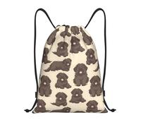 Funny Newfoundland Dogs Cute Unisex Pe Bag Adjustable Gym Sack Durable String Backpack For Travel Holidays Yoga