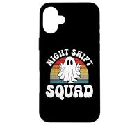 Funny Night Shift Squad Halloween Overnight Worker Case for iPhone 16 Plus