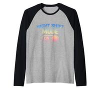Funny Night Shift Worker Raglan Baseball Tee
