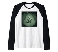 Funny Night Vision Opossum Holding Hot Dog Meme Raglan Baseball Tee