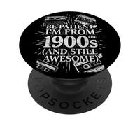 Funny Nighties Retro Humor, Be Patient I'm From The 1900s PopSockets Adhesive PopGrip