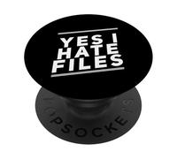 Funny Nightmare Story People Funny Txt Yes I Hate Files PopSockets Adhesive PopGrip