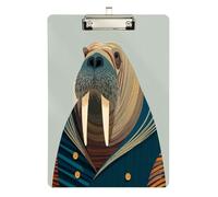 Funny nile Walrus Ocean Slim Metal clipboard Waterproof for 5th Grade Classroom Essentials for Teachers Size 9 x 12.5 Tabla para escribir con Clip