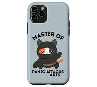 Funny Ninja Cat Master of Panic Attacks Art Anxiety Case for iPhone 11 Pro