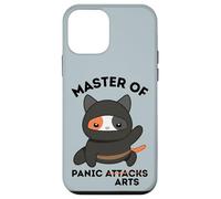 Funny Ninja Cat Master of Panic Attacks Art Anxiety Case for iPhone 12 mini