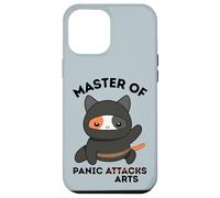 Funny Ninja Cat Master of Panic Attacks Art Anxiety Case for iPhone 12 Pro Max