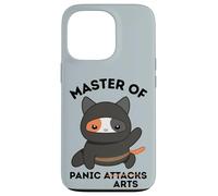 Funny Ninja Cat Master of Panic Attacks Art Anxiety Case for iPhone 13 Pro