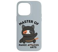 Funny Ninja Cat Master of Panic Attacks Art Anxiety Case for iPhone 14 Pro Max