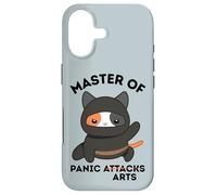 Funny Ninja Cat Master of Panic Attacks Art Anxiety Case for iPhone 17