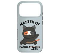 Funny Ninja Cat Master of Panic Attacks Art Anxiety Case for iPhone 17 Pro