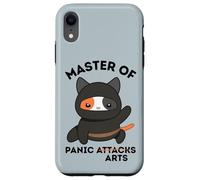 Funny Ninja Cat Master of Panic Attacks Art Anxiety Case for iPhone XR