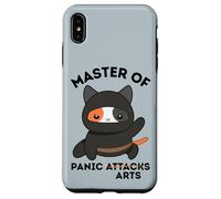 Funny Ninja Cat Master of Panic Attacks Art Anxiety Case for iPhone XS Max