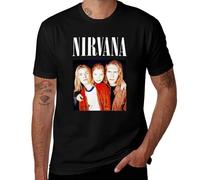 Funny Nirv.a.n.a Hans.o.n Mashup 90's Pop Punk Band Fan,Men's T-Shirt Black-Style XL