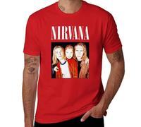 Funny Nirv.a.n.a Hans.o.n Mashup 90's Pop Punk Band Fan,Men's T-Shirt Red-Style M