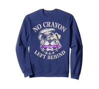 Funny No Crayon Left Behind Dad Military Gag Bulldog Joke Sweatshirt