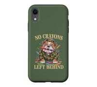 Funny NO CRAYONS LEFT BEHIND Father Military Soldier Dad Son Case for iPhone XR